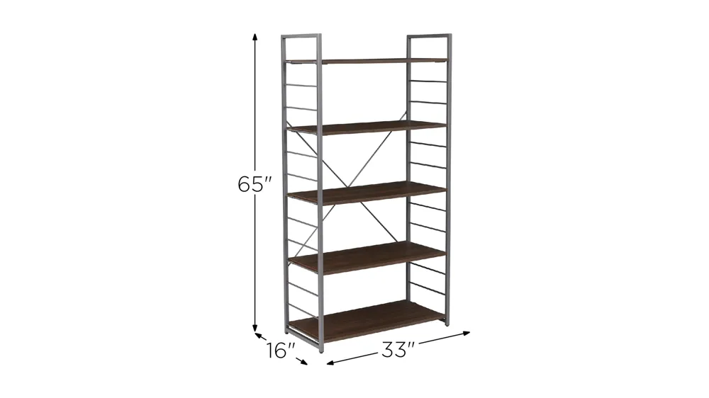 Seaford 65" Bookcase Dimensions