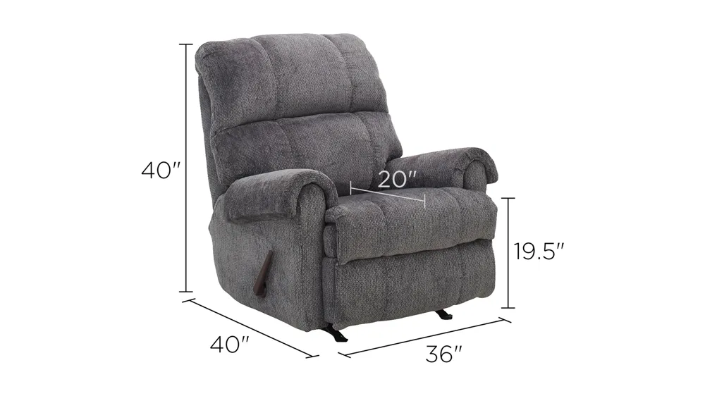 Kenley Chenille Rocker Recliner Dimensions