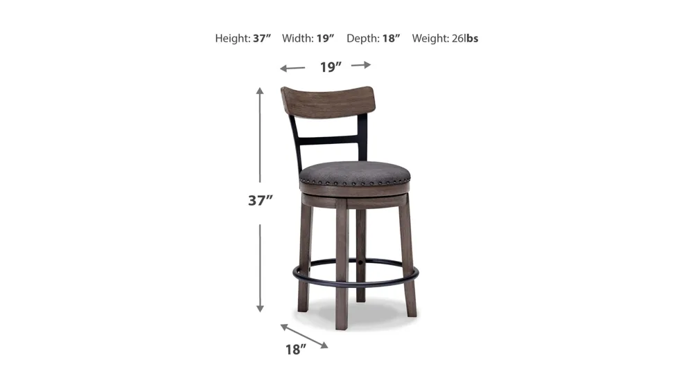 Nash Counter Height Bar Stool Dimensions