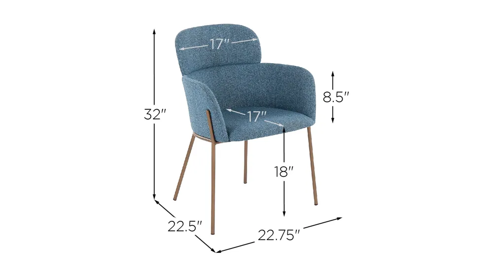Milan Chairs - Set of 2 Dimensions