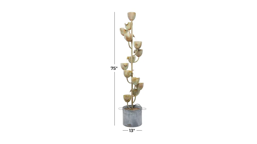 Ivy Collection Copper Metal Fountain Dimensions