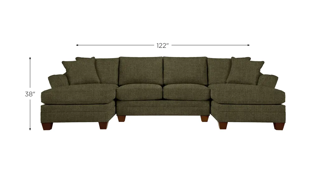 Foresthill 3-pc. Symmetrical Chaise Sectional Sofa Dimensions