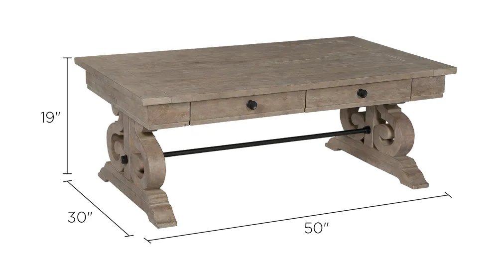 Tinley Park Rectangular Cocktail Table Dimensions