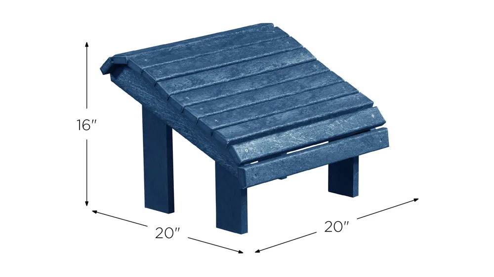Capterra Casual Recycled Outdoor Premium Adirondack Footstool Dimensions