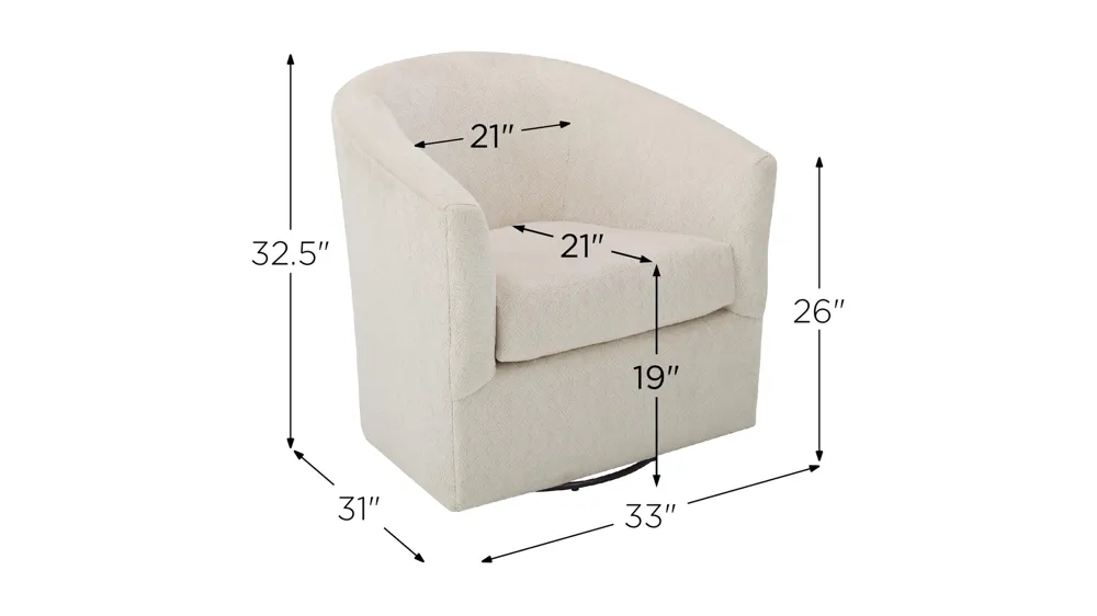 Keene Swivel Chair Dimensions