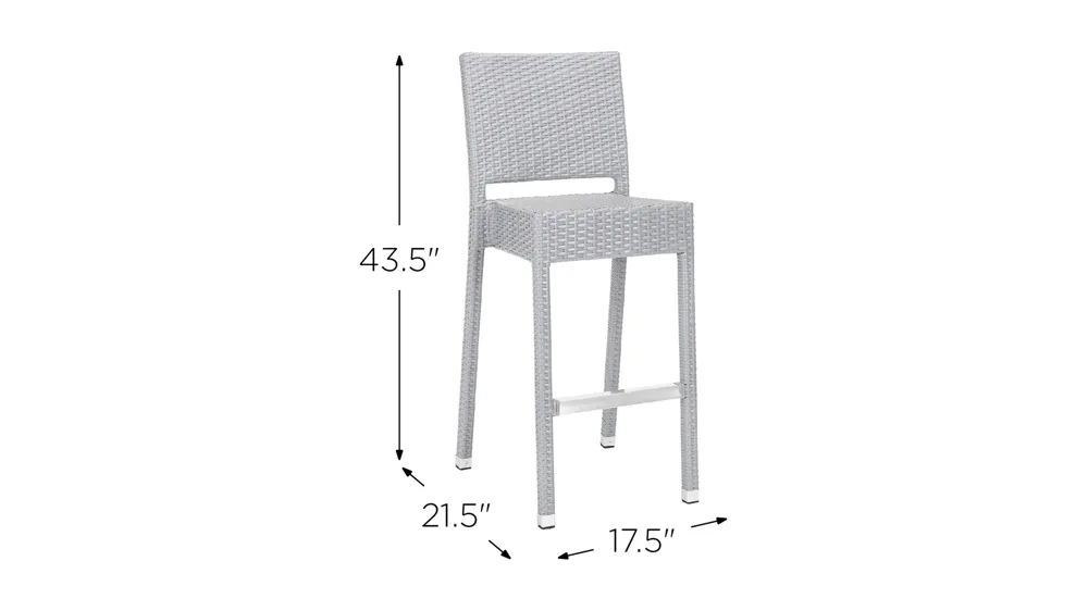 Solano Outdoor Bar Stool Dimensions