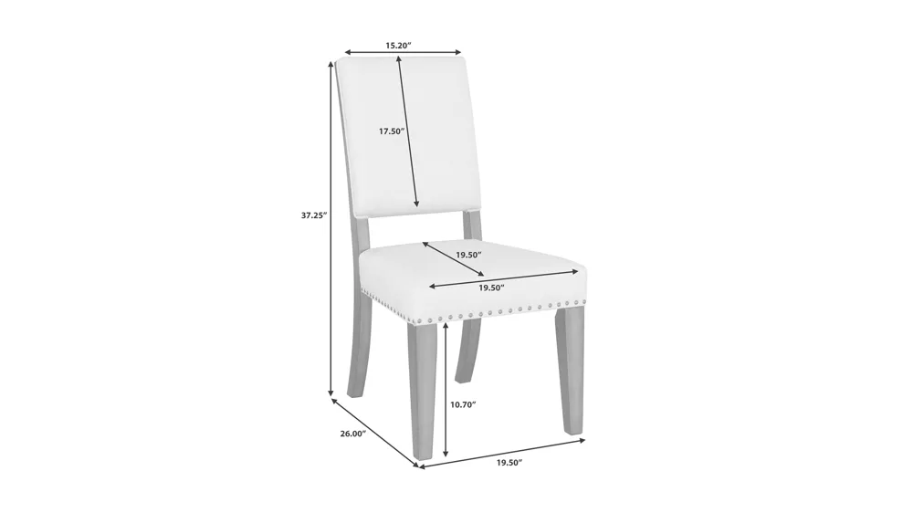 Lenox Upholstered Side Chair Dimensions