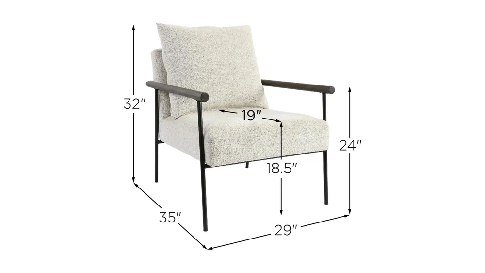 Cohen Accent Chair Dimensions