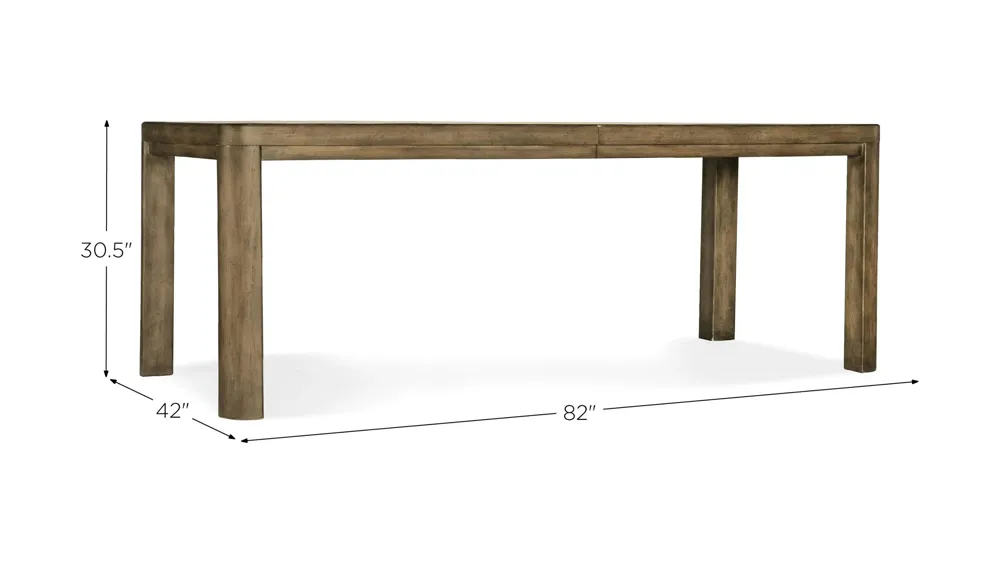 Surfrider Rectangular Dining Table with Leaf Dimensions