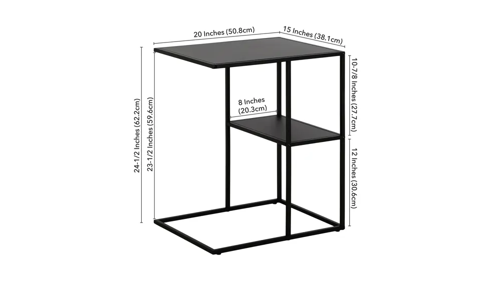 Zinnia Side Table Dimensions