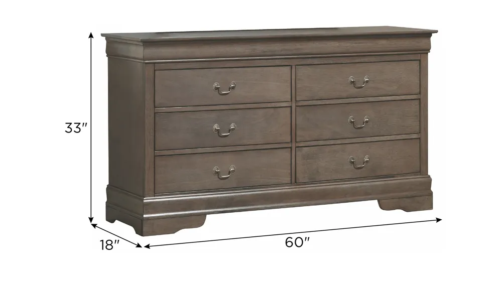 Rossie Bedroom Dresser Dimensions