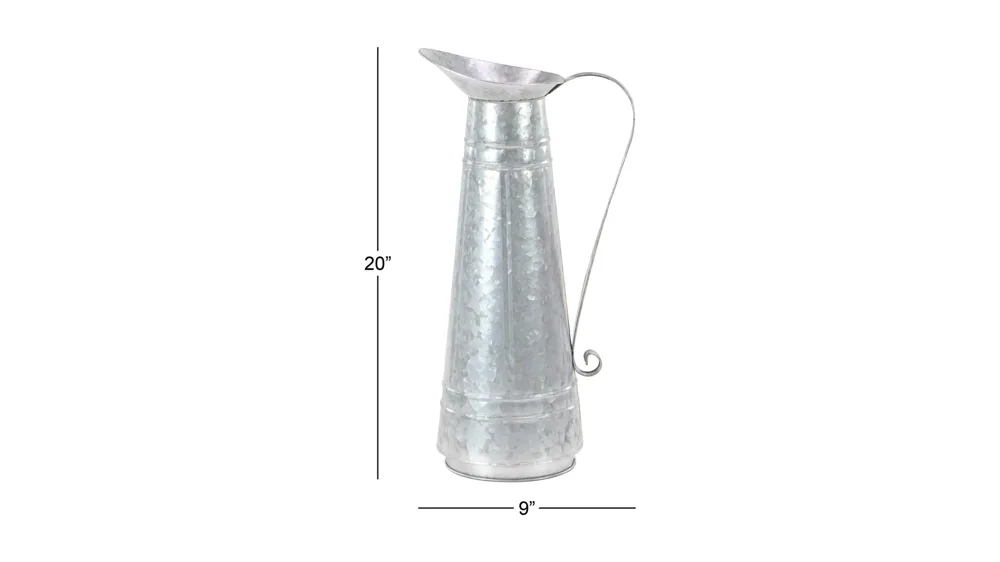 Ivy Collection Silver Metal Planter Dimensions