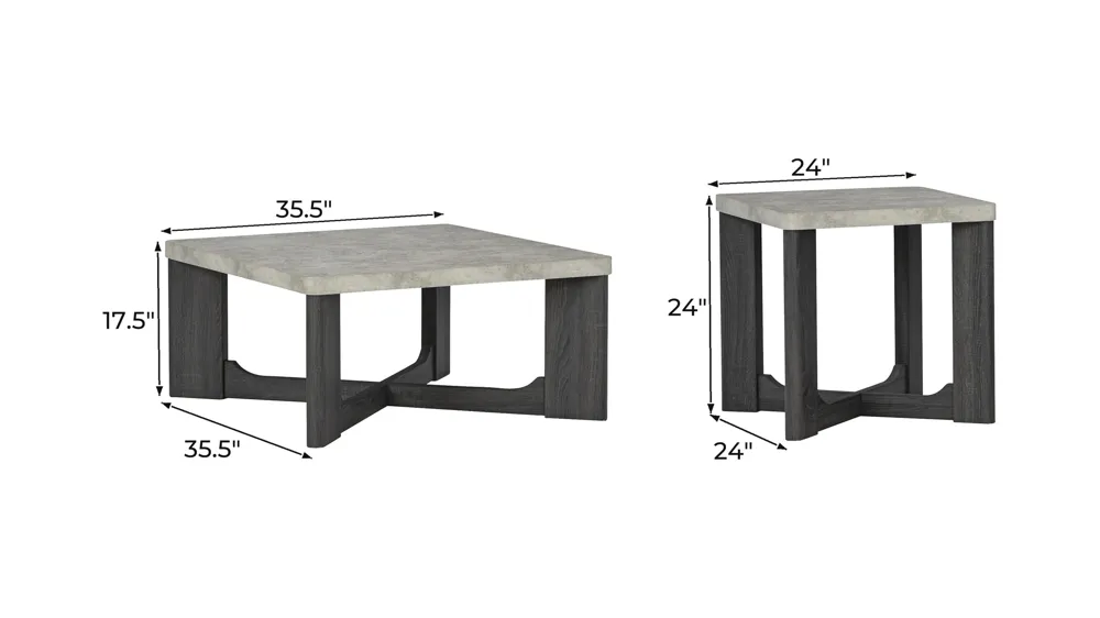 Sharstorm 3-pc. Occasional Tables Set Dimensions