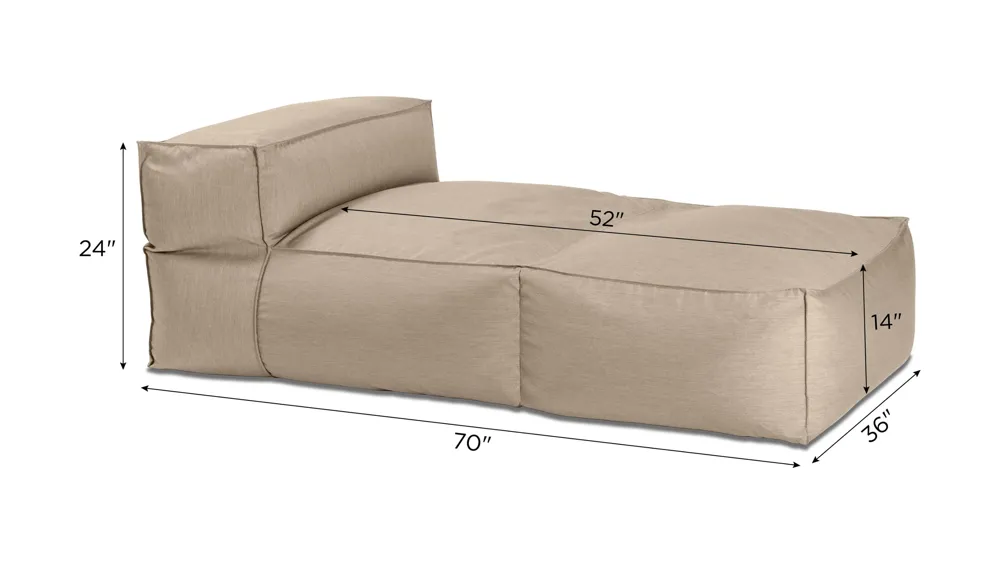 Spazio Outdoor Chaise Dimensions
