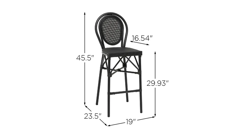 Erlend Bar Stool Dimensions