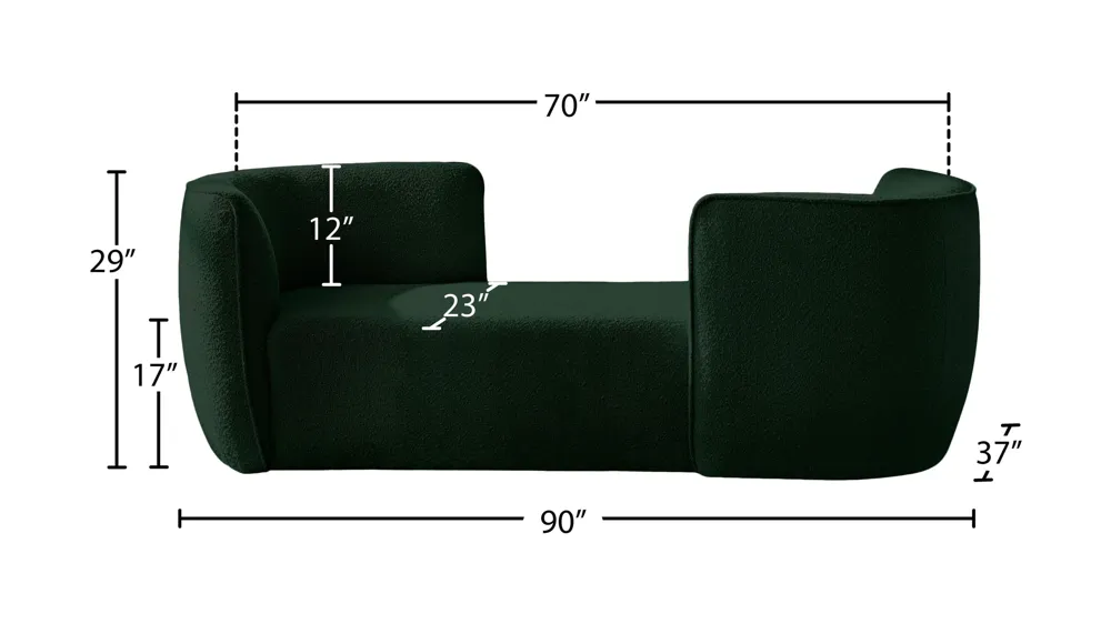Hilton Fabric Chaise Dimensions