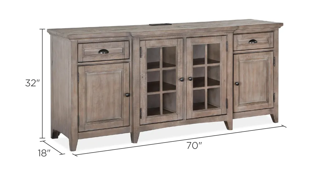 Paxton Place 70" TV Console Dimensions