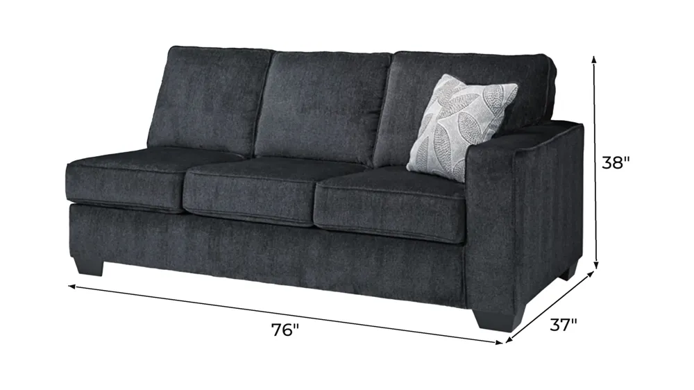 Adelson Right Arm Facing Chenille Sofa Dimensions