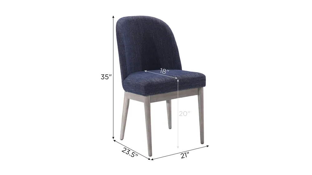 Zager Upholstered Side Chair Dimensions