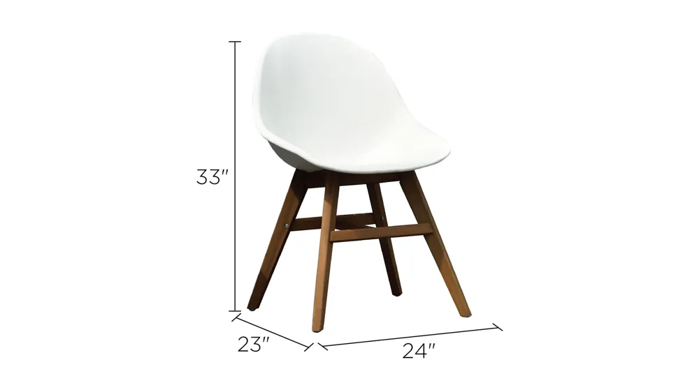Amazonia Outdoor 4-pc. Eucalyptus Chairs Dimensions