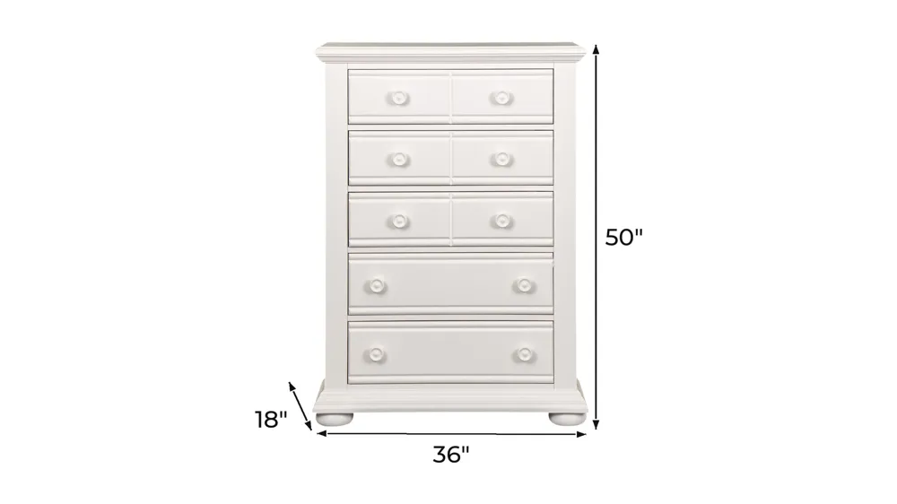 Summer House 5 Drawer Chest Dimensions