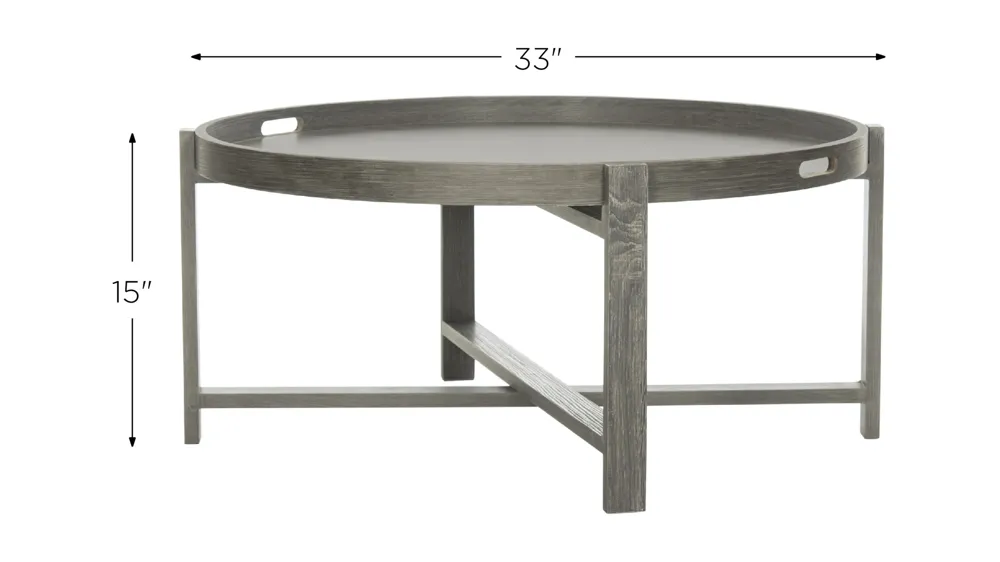 Geraldo Tray Top Coffee Table Dimensions
