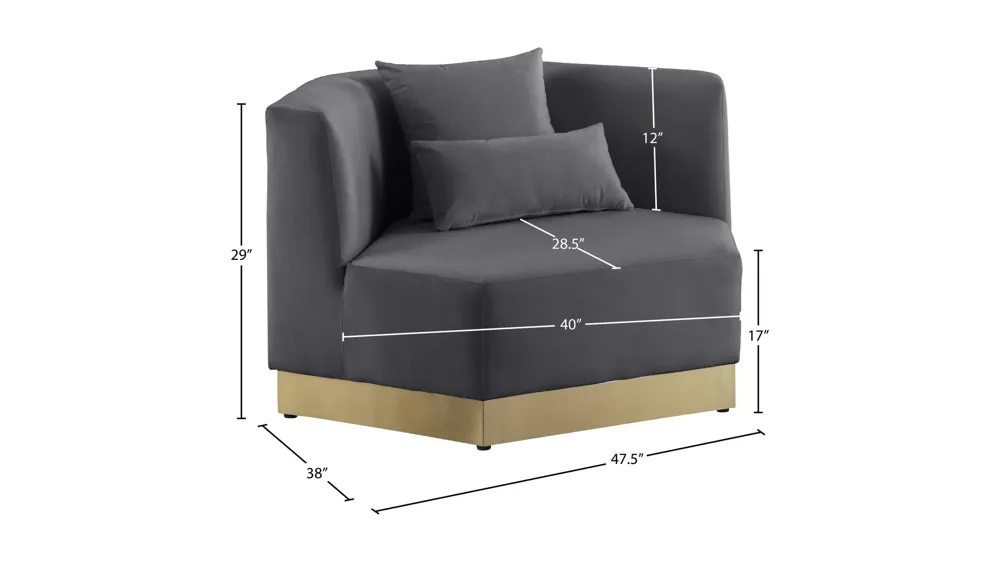 Marquis Velvet Chair Dimensions