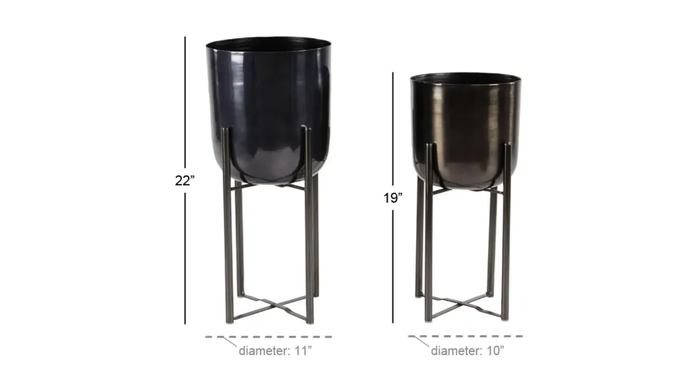 CosmoLiving Handsome Planter Set of 2 Dimensions