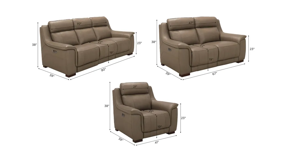 Griffith Living Room Set Dimensions