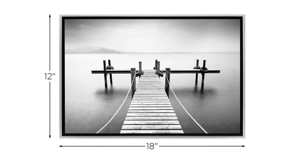 Stratton Lake Pier Canvas Wall Art Dimensions