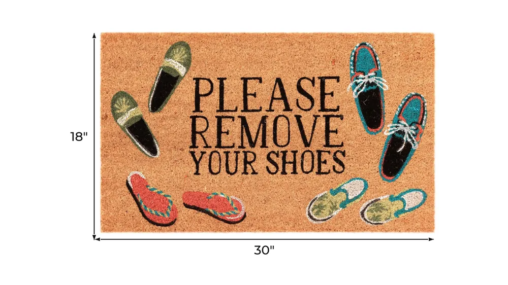 Liora Manne Natura Please Remove Your Shoes Outdoor Mat Dimensions