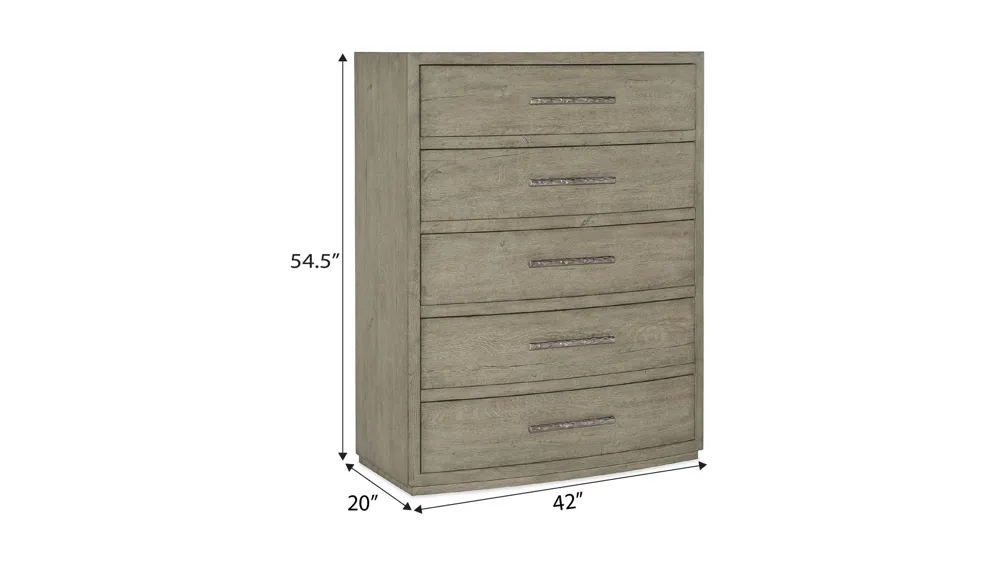 Linville Falls Five Drawer Chest Dimensions