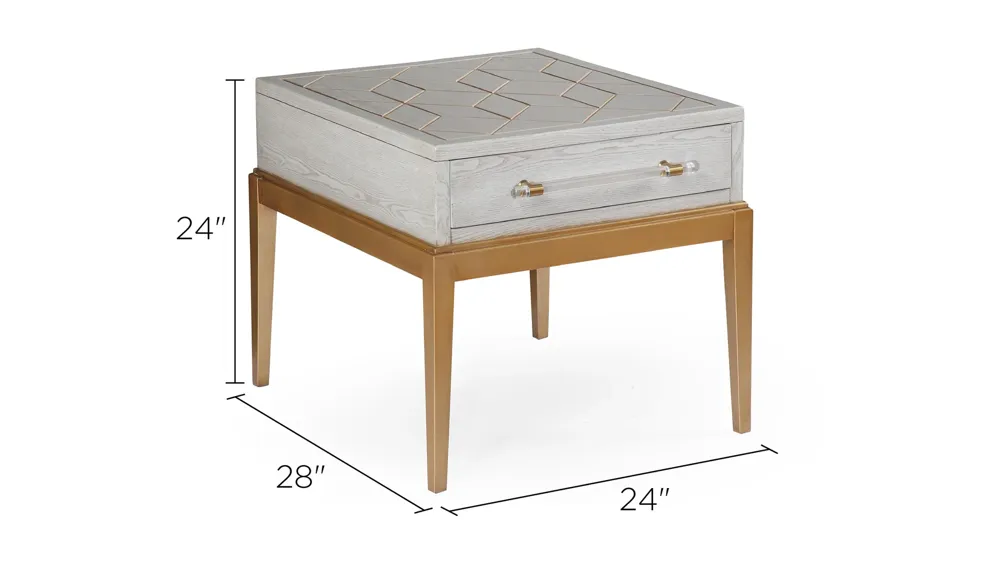 Perrine Rectangular End Table Dimensions