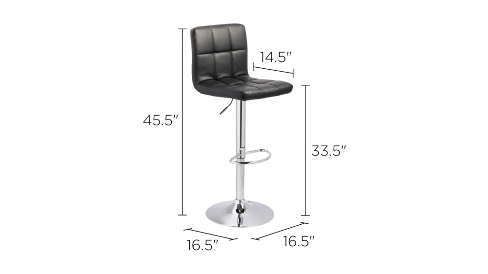 Jackson 30" Adjustable-Height Swivel Bar Stool Dimensions