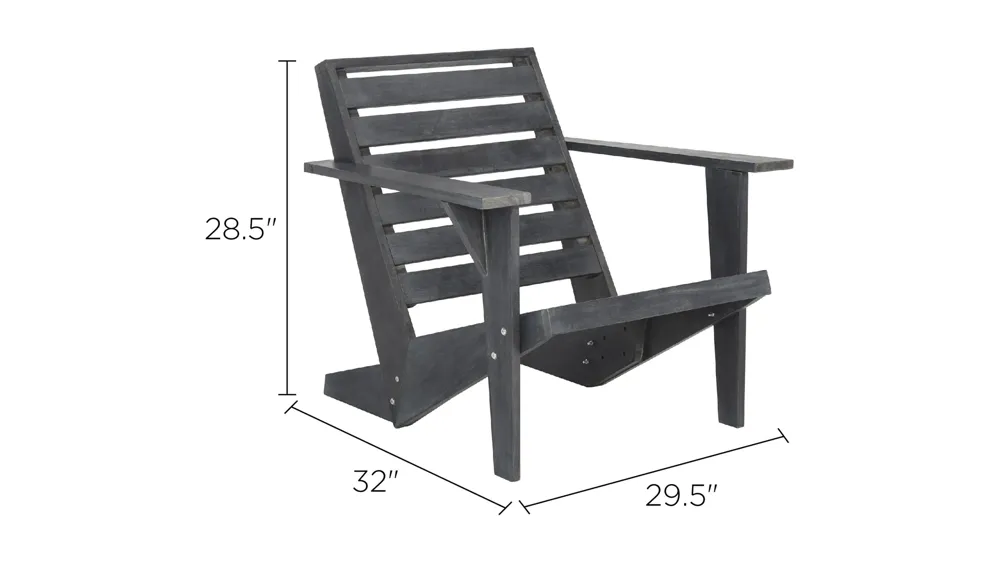 Lanty Outdoor Adirondack Chair Dimensions