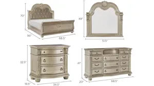 Palace 4-pc. Upholstered Bedroom Set | Raymour & Flanigan