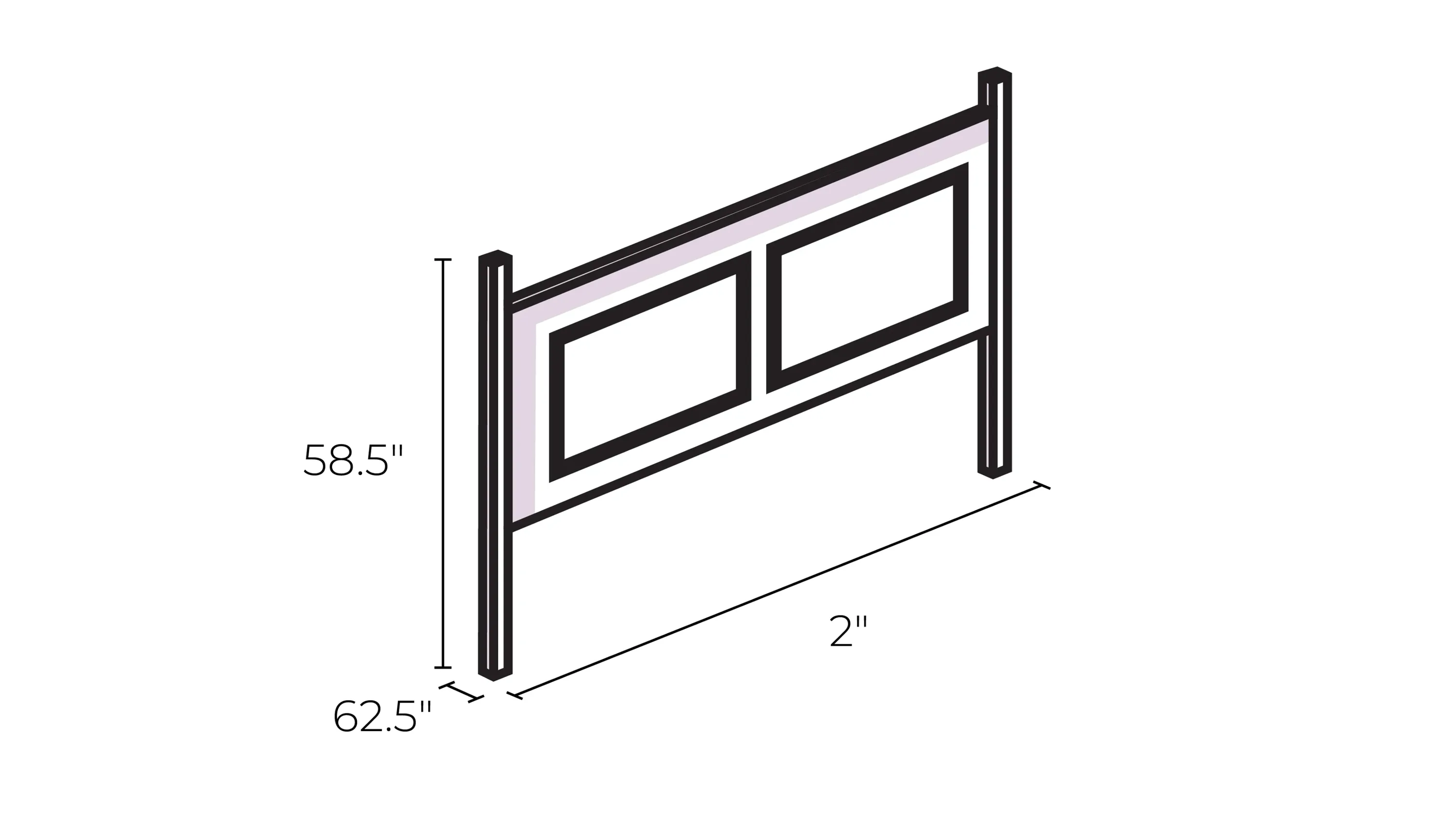 Baxton Studio Mailene Walnut Brown Wood Queen Headboard, image size:3000x1688