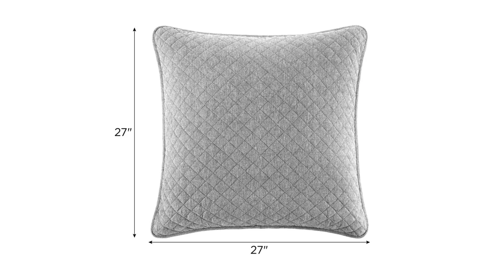 Anna Diamond Quilted Euro Sham Dimensions