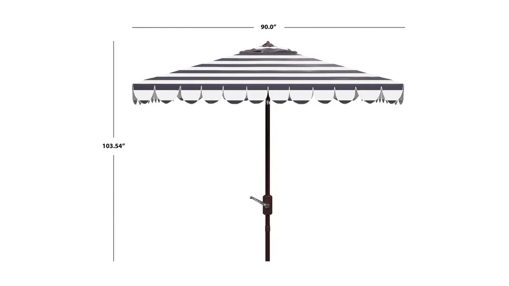 Vienna 7.5 ft Square Crank Umbrella Dimensions