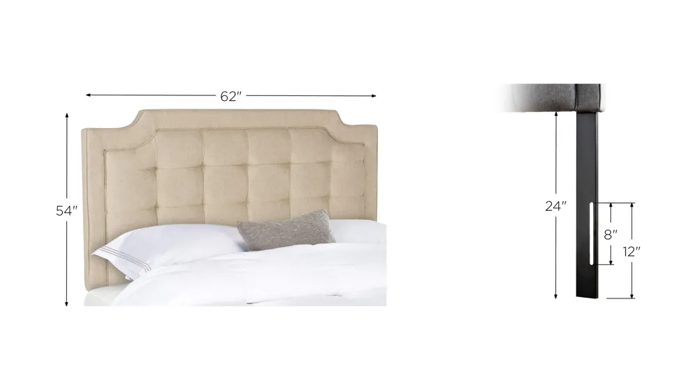 Sapphire  Upholstered Headboard Dimensions