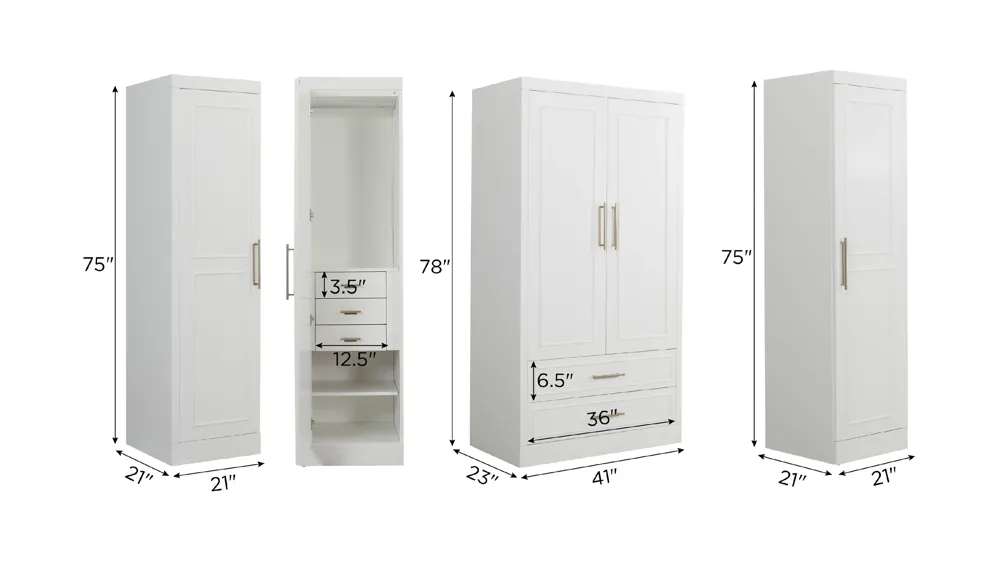 Armeda Complete Wardrobe Dimensions