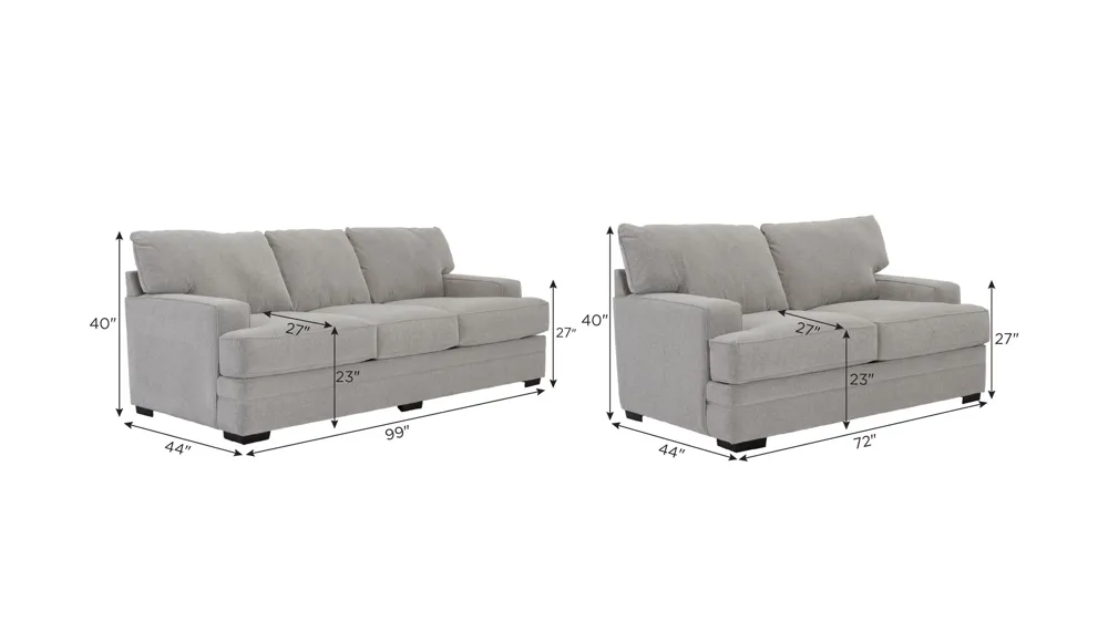 Stella Living Room Set Dimensions