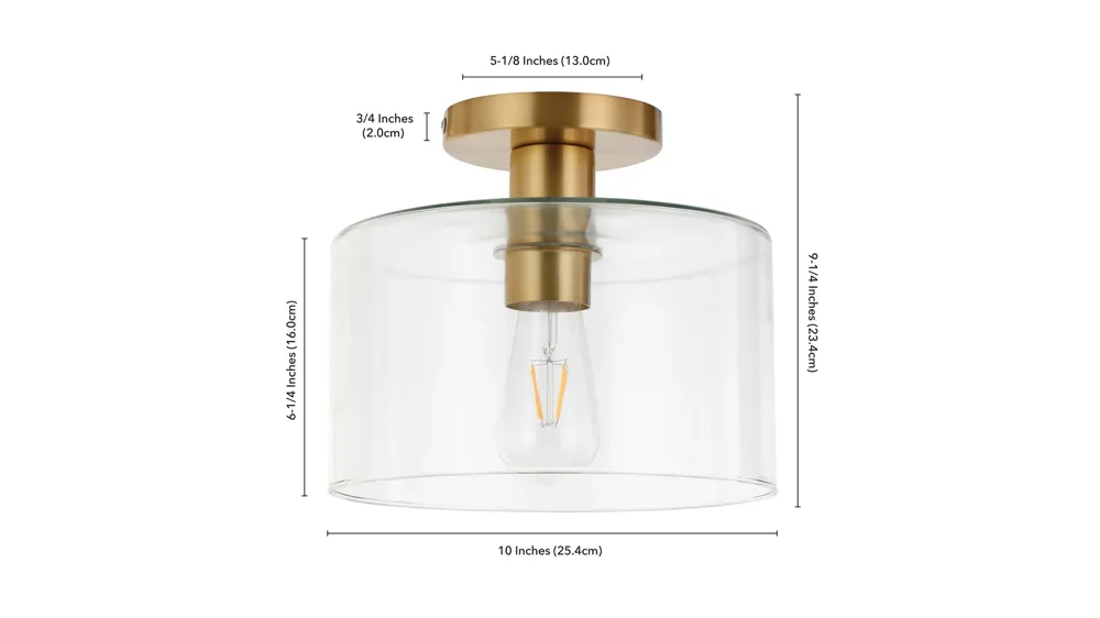Embla Semi-Flush Mount Dimensions
