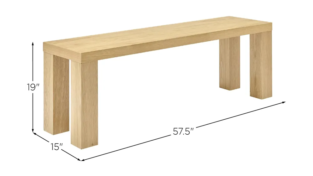 Abby 57" Bench Dimensions