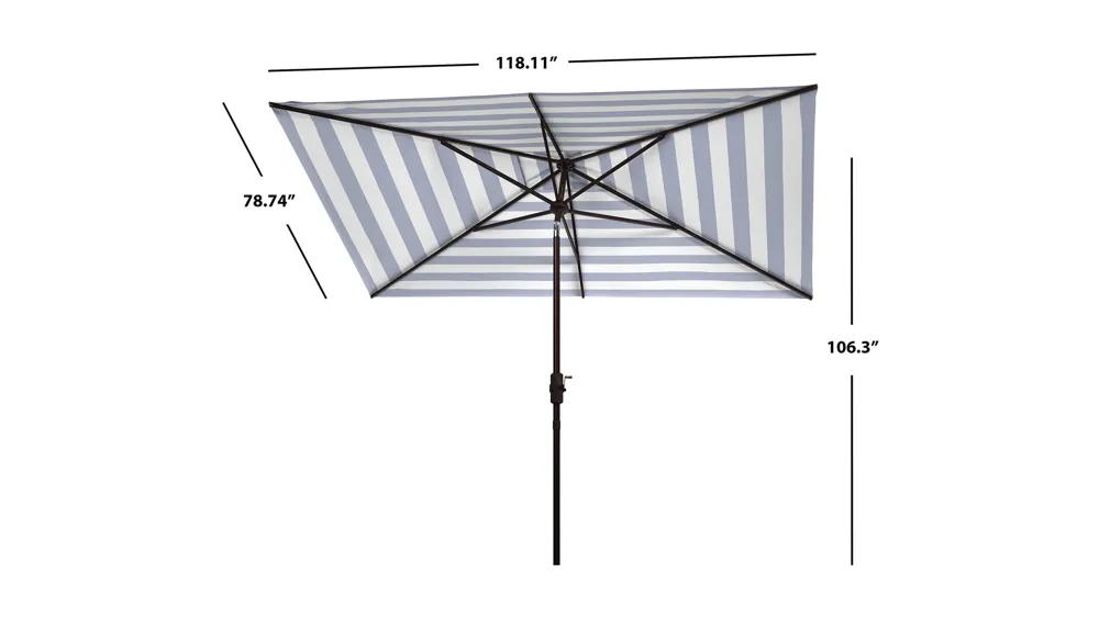 Marcie Outdoor Rectangular Umbrella Dimensions