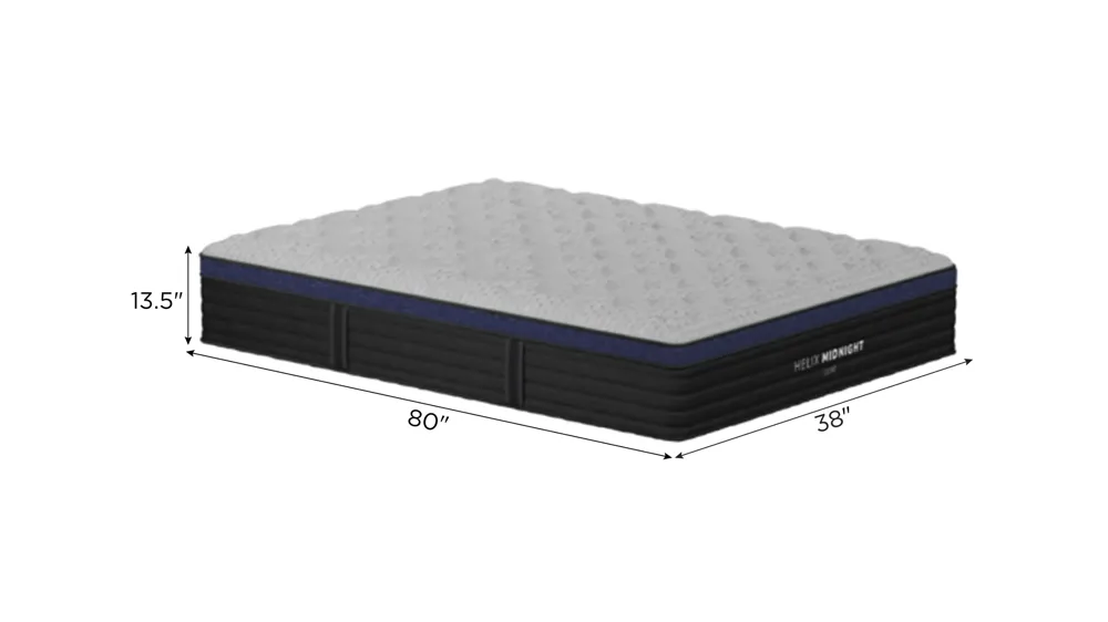 Helix Midnight Luxe Mattress Dimensions