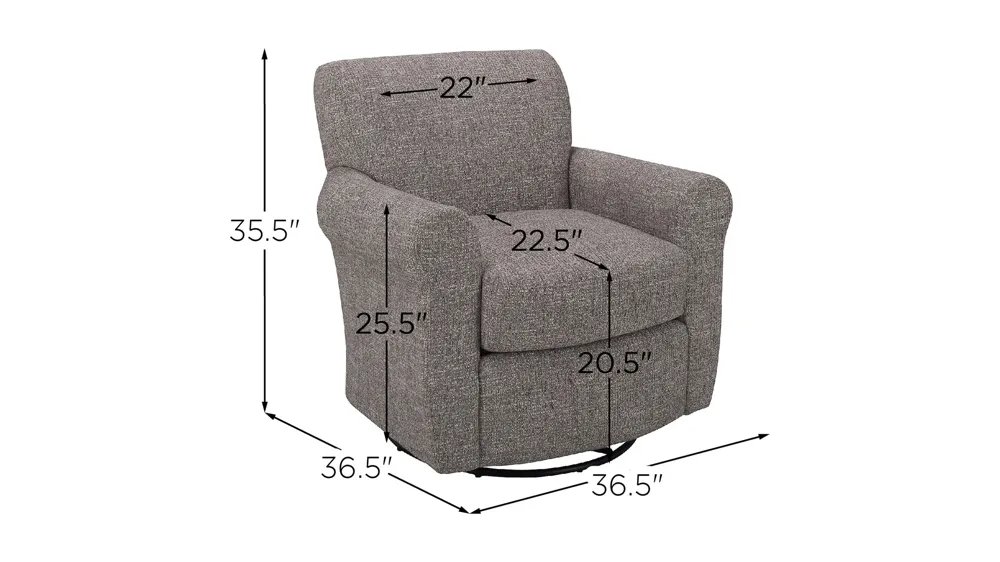 Terry Swivel Glider Chair Dimensions