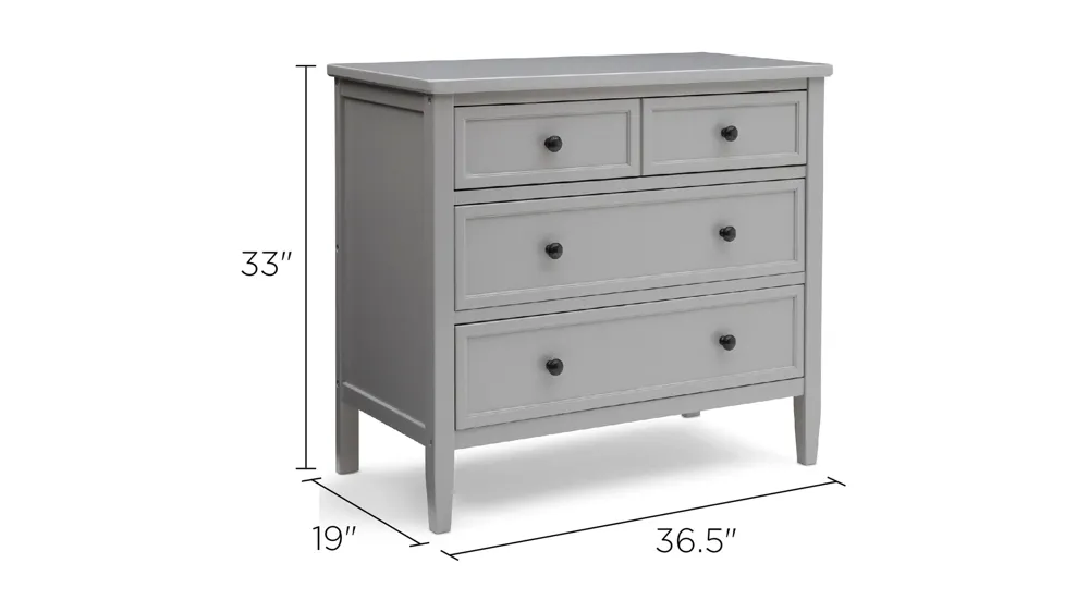 Epic Three Drawer Dresser by Delta Children Dimensions