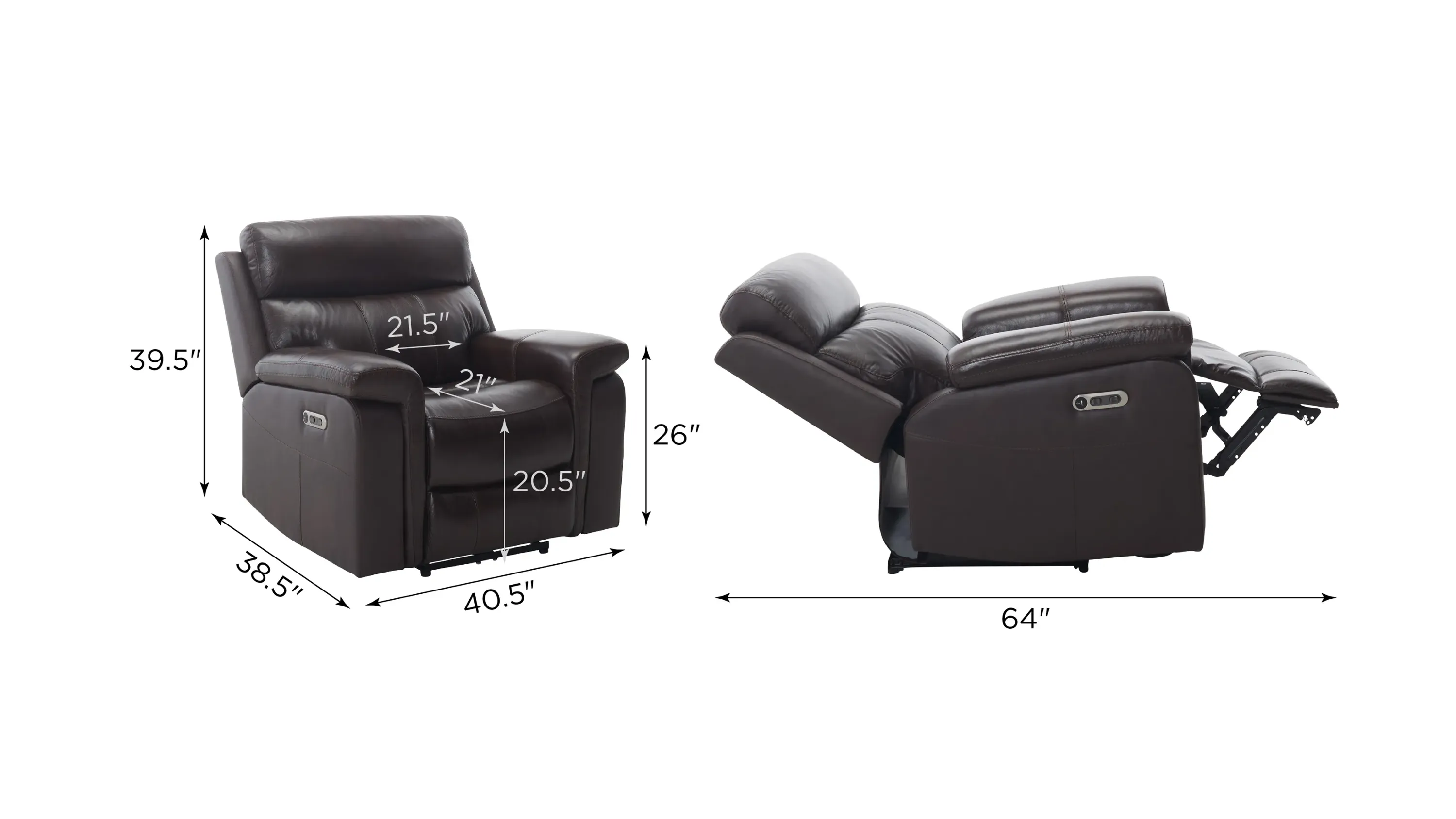Xander Leather Power Recliner | Raymour & Flanigan