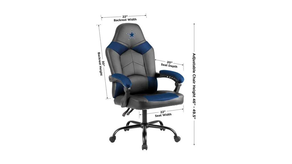 NFL Oversized Adjustable Office Chairs Dimensions
